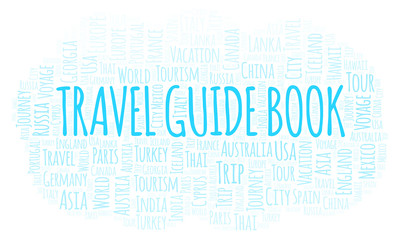 Obraz premium Travel Guide Book word cloud.