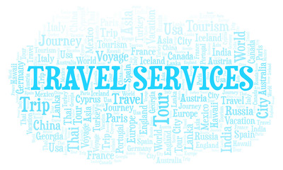 Travel Services word cloud.