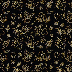 Golden flower pattern