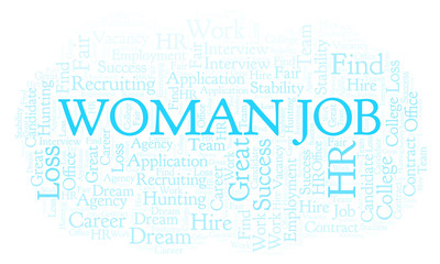 Obraz premium Woman Job word cloud.