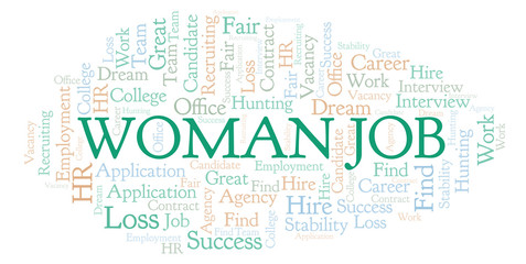 Obraz premium Woman Job word cloud.
