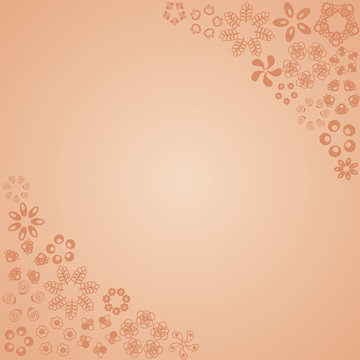 Pink Template, Bacground With Flowers.