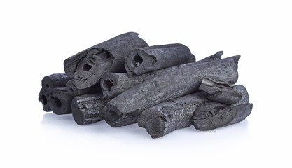 Charcoal isolated on white background
