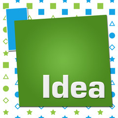 Fototapeta premium Idea Green Blue Basic Shapes Square 