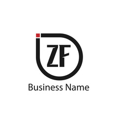 Initial Letter ZF Logo Template Design