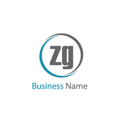 Initial Letter ZG Logo Template Design