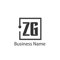 Initial Letter ZG Logo Template Design