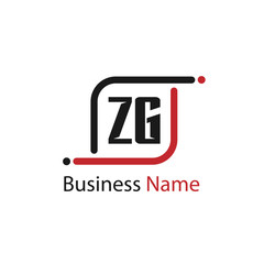 Initial Letter ZG Logo Template Design