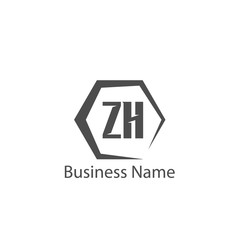 Initial Letter ZH Logo Template Design