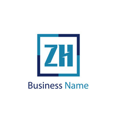 Initial Letter ZH Logo Template Design