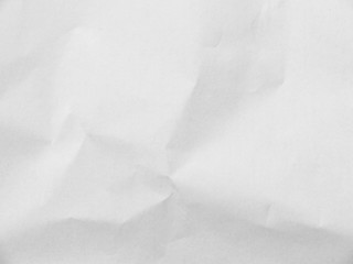 Crumpled white paper background