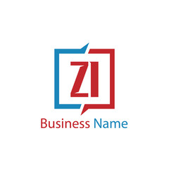 Initial Letter ZI Logo Template Design