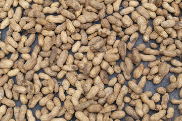 Dried peanuts with Sunlight.