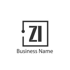 Initial Letter ZI Logo Template Design