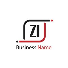 Initial Letter ZI Logo Template Design