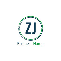 Initial Letter ZJ Logo Template Design