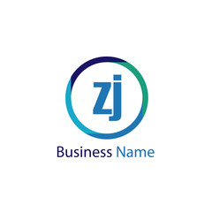 Initial Letter ZJ Logo Template Design