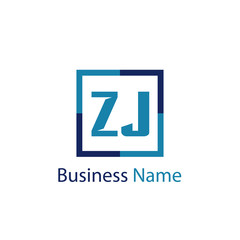 Initial Letter ZJ Logo Template Design