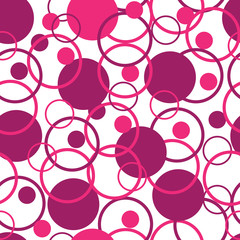 Nahtloses Muster des geometrischen Kreispunkts. Moderne, stilvolle Textur für Teppich, Geschenkpapier, Stoff, Hintergrund.