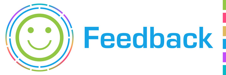 Feedback Colorful Blue Circles Horizontal 