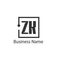 Initial Letter ZK Logo Template Design