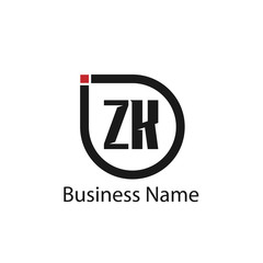 Initial Letter ZK Logo Template Design