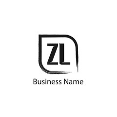 Initial Letter ZL Logo Template Design
