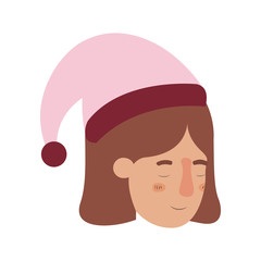 head of woman sleeping avatar character