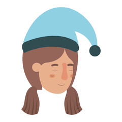 head of woman sleeping avatar character