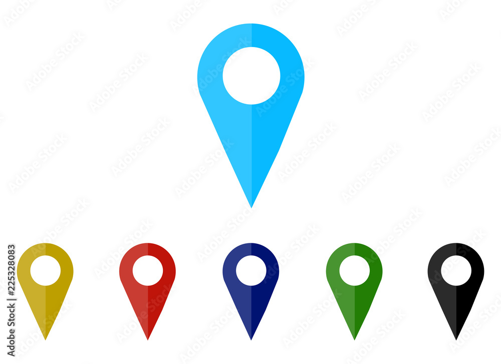 Aufkleber set colorful map pointer location pin icon marker flag symbol vector illustration