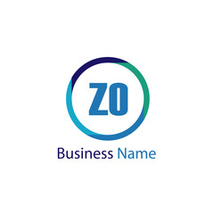 Initial Letter ZO Logo Template Design