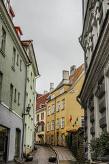 Streetscape of Tallinn UNESCO World Heritage Site