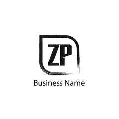 Initial Letter ZP Logo Template Design