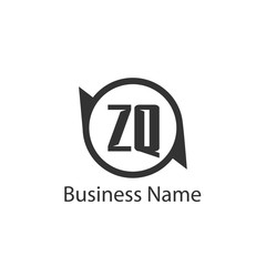 Initial Letter ZQ Logo Template Design