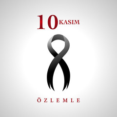 Fototapeta premium 10 November Mustafa Kemal Ataturk death anniversary. 10 kasim anma gunu.