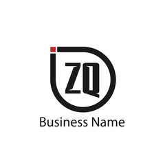 Initial Letter ZQ Logo Template Design