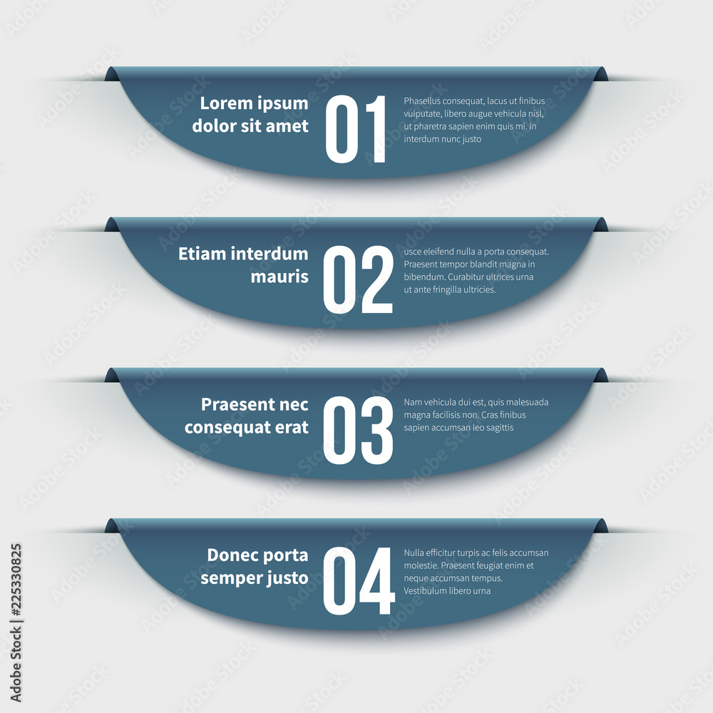 Poster infographic banners. 3d colorful labels with steps and options. info graphic for layout and presenta
