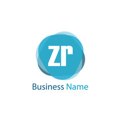 Initial Letter ZR Logo Template Design