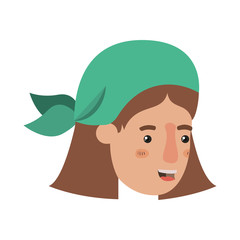 head of woman with bandana avatar character