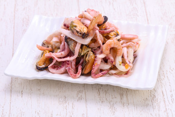 Marinated seafood cocktail
