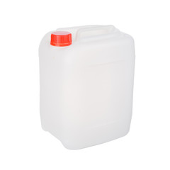 One Plastic jerrycan isolated on white background
