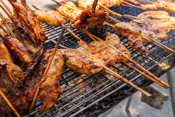 Thai food, Chicken BBQ on stove