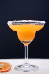 orange margarita cocktail on table