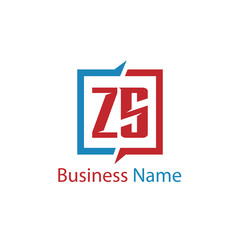 Initial Letter ZS Logo Template Design
