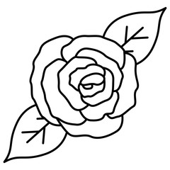 beautiful rose isolated icon