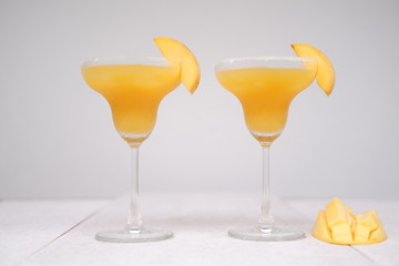 mango margarita cocktail on table