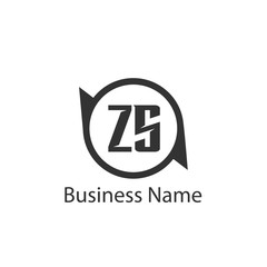 Initial Letter ZS Logo Template Design