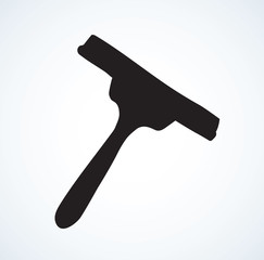 Window cleaner. Vector drawing