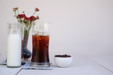 Iced coffee with milk