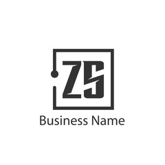 Initial Letter ZS Logo Template Design